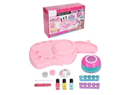 Ats-kit De Arte De Uñas Para Niñas Simulación Segura Diy Con Secador De Uñas Parches Y Esmaltes Multifuncional
