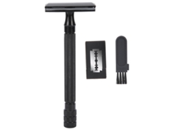 Navaja De Afeitar De Doble Filo Manual Con Mango Largo Y 5 Cuchillas Portátil Para Barba Y Pelo Corporal
