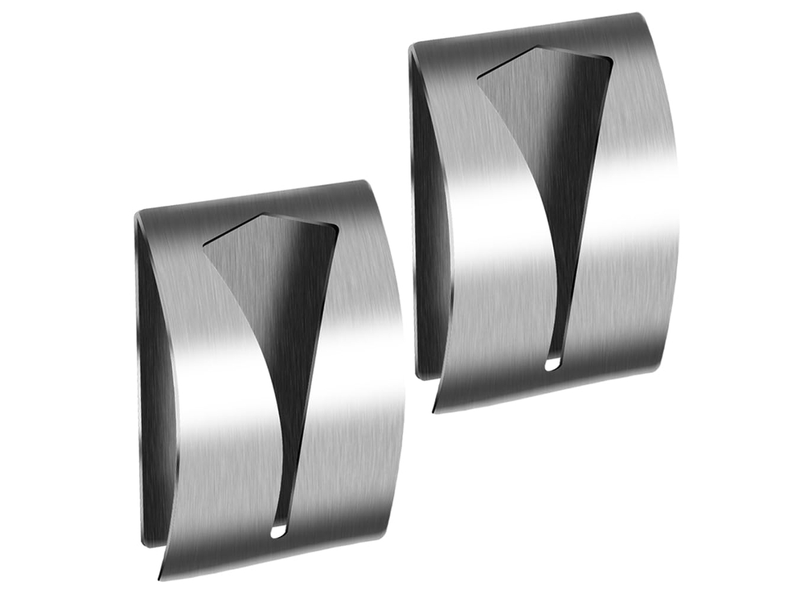 Gancho Autoadhesivo Sin Perforar De Acero Inoxidable, Apto Para Baño Y Cocina, Sirve Para Trapos, Toallas Y Albornoces.