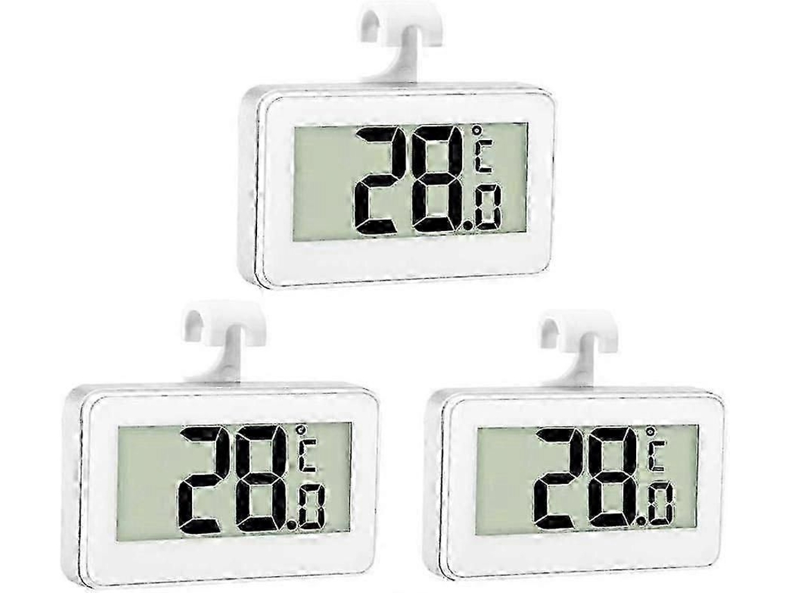 Termómetro digital para refrigerador 3x, termómetro para congelador, termómetro impermeable para refrigerador y congelador con pantalla LCD, 2024 Ping - Ffy