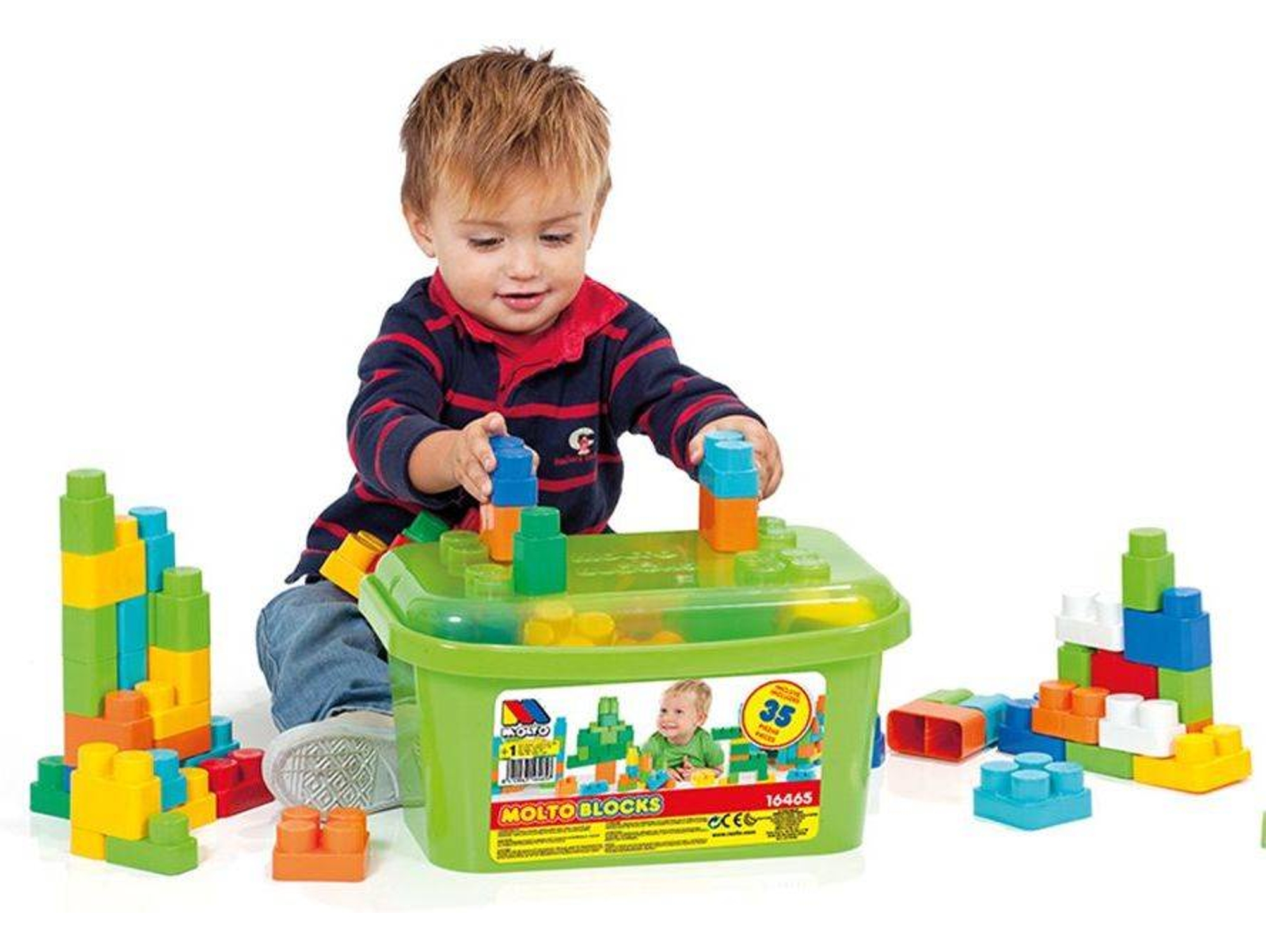 Blocs de Construcción MOLTO Box Blocos 35 Pcs (Edad Mínima: 1 Año - 35 Piezas)