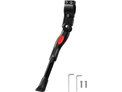 Soporte Lateral Aluminio Ajustable Negro 24-27" Con Pie Goma Antideslizante, Para Bmx/700c/mtb