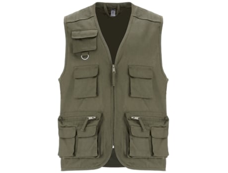Chaleco para Unisex ROLY Multibolsillos Laboral Verde (Talla: S)
