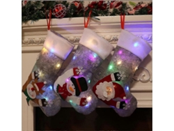 Medias navideñas decorativas, bolsas luminosas con farolillos pequeños, medias navideñas para regalar en la mesita de noche (Hengjian)