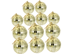 24 Bolas De Discoteca Doradas Con Efecto Espejo, Adornos Colgantes Para Árboles De Navidad