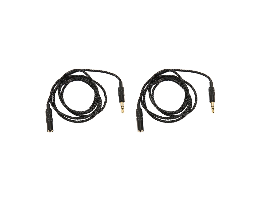 Cable De Extensión Para Auriculares De 3,5 Mm Macho A Hembra, 100 Cm/3,3 Pies, Negro, 2 Unidades