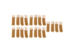 Protectores para patas de sillas para suelos de madera, 20 unidades, color camel.