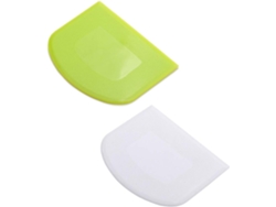 Espátula para cuencos y raspador de encimera de plástico flexible, no tóxico, apto para lavavajillas, herramienta esencial para hornear EC