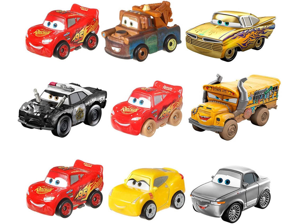 Coches DISNEY Cars Sort Pack 3 Mini Racers (Edad Mínima: 3 Años - 14 x 3 x 16,5 cm- Artículo Surtido)
