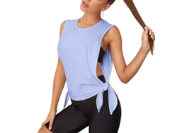 2026-top Deportivo Sin Mangas Para Yoga Mujer Con Tirantes Y Abertura Lateral Slim Fit