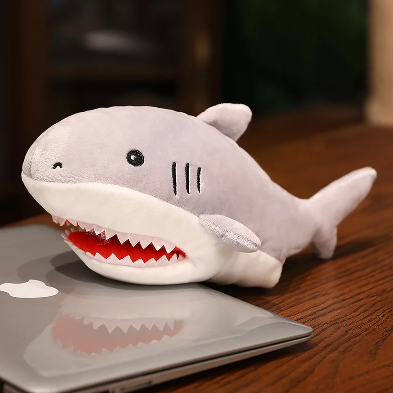 (tiburón Gris 25-30cm) Marioneta De Mano De Peluche De Animal Marino, Juguete De Peluche