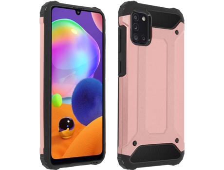 Carcasa Samsung Galaxy A31 AVIZAR Anticaídas Rosa Dorado