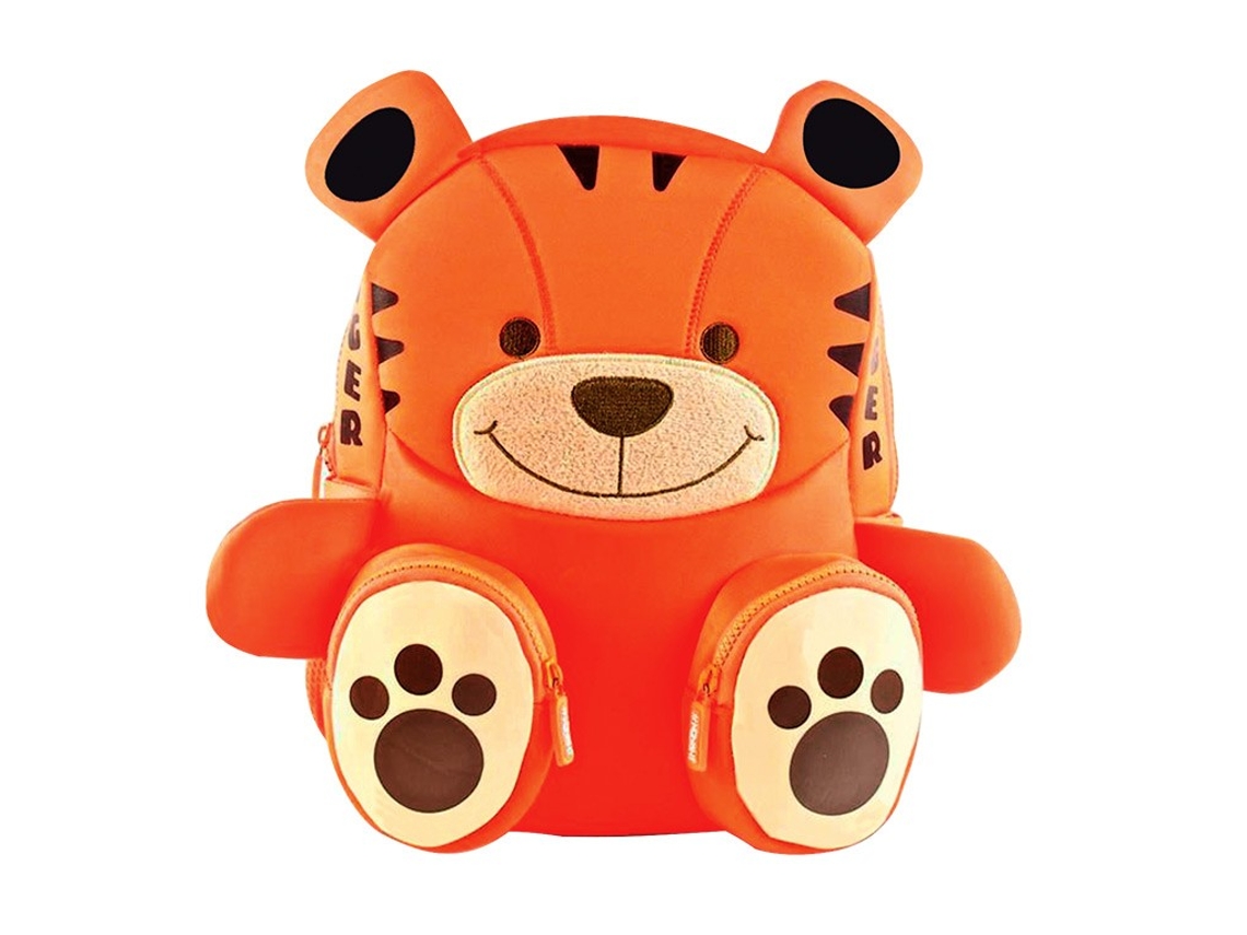 Cartera escolar LIDERPAPEL mochila infantil neopreno tigre