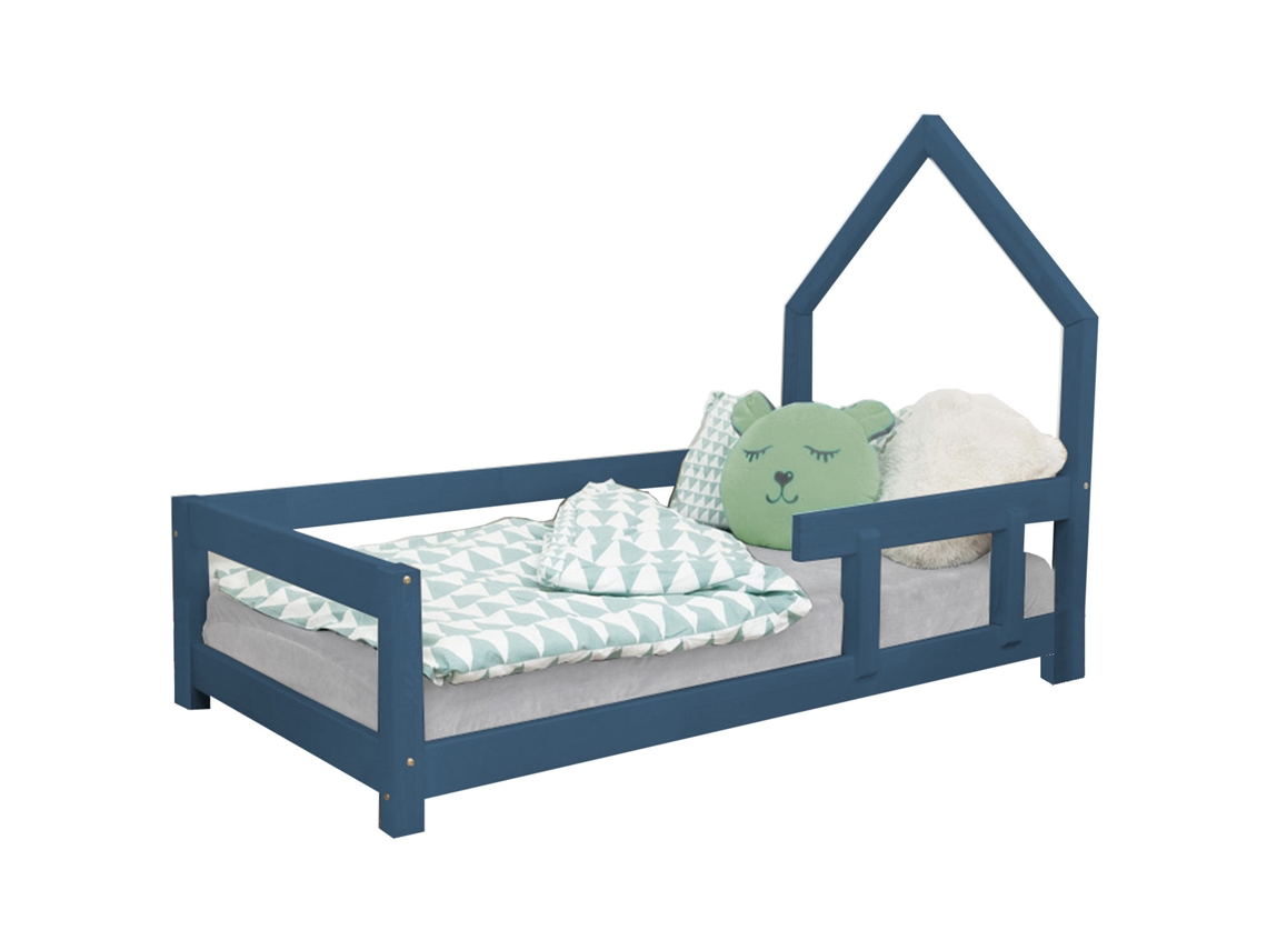Cama cabaña infantil 90 x 200 azul marino 1 BENLEMI