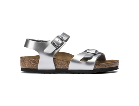 Sandalias de Niña BIRKENSTOCK Rio Birko Flor Plateado (26)