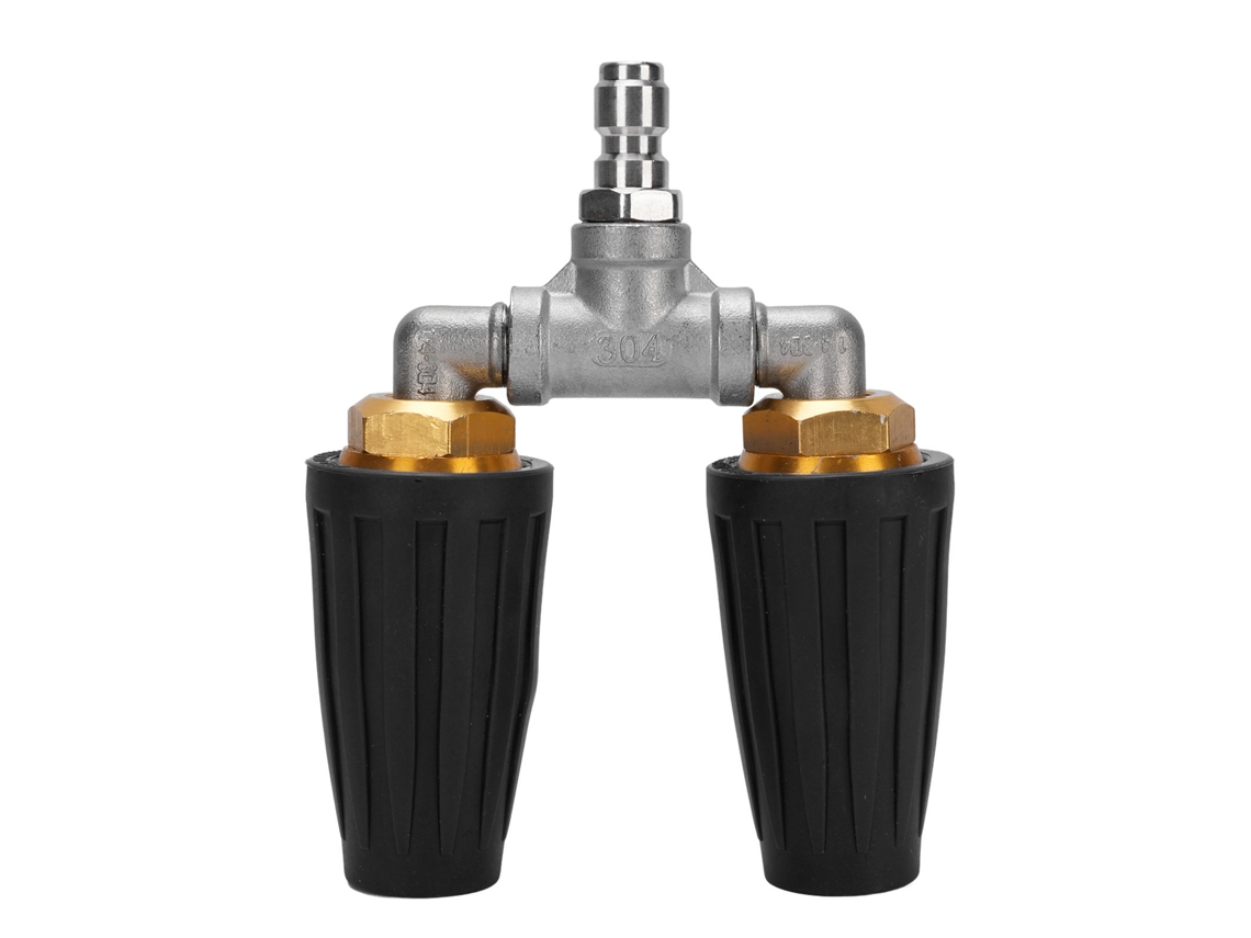 Boquilla Turbo Doble Giratoria 1/4 Pulgada Acero Inoxidable 4000psi Para Limpiadora De Presión Jardín Coches