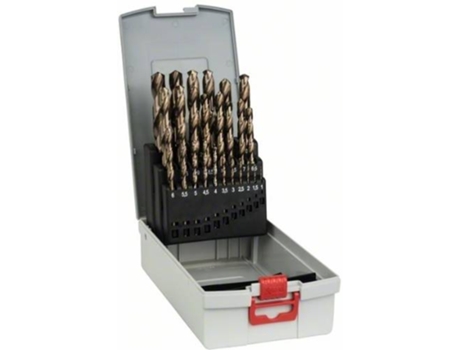 Conjunto de Brocas BOSCH para Metal Probox - 25 Un - Hss-Co - Din 338 (Aleación de Cobalto) - 1 - 13 mm