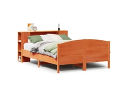 Maison Exclusive - Cama Con Estantería Sin Colchón Madera Maciza Marrón 150x200 Cm