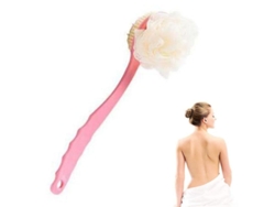 Cepillo De Baño Con Cerdas Y Esponja Corporal Con Mango Largo Antideslizante.