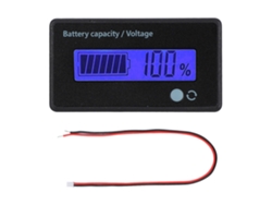 Monitor De Capacidad De La Batería Con Alarma Sonora/visual Y Pantalla Lcd Retroiluminada Azul De 12-84 V.
