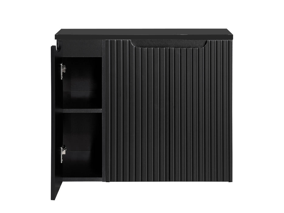 Mueble de baño bajo lavabo Newport con 3 puertas 80x60x40 cm - Negro [EN.CASA]