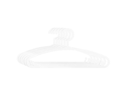 Atmosphera For Kids - Juego de 6 perchas infantiles de plástico blanco de 28 cm de ancho