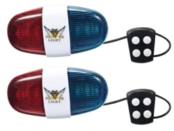 2 luces de policía con sonido, 6 LED, 4 sonidos, bocina IPX8, color blanco Yizhood