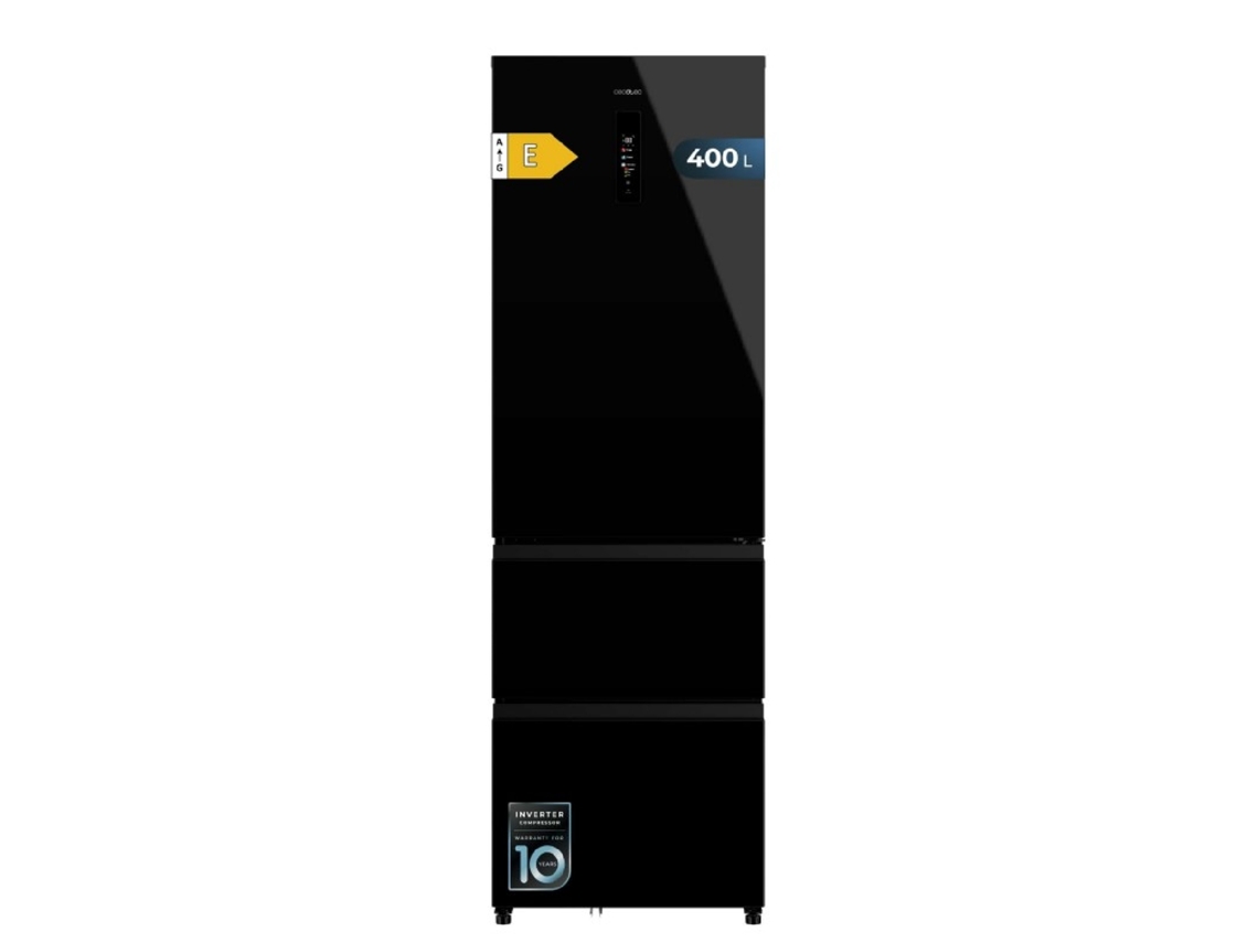 Cecotec Frigorífico Puerta Francesa Bolero Coolmarket Combi Fd 400 Black Glass E