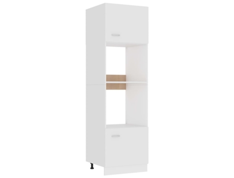 MAISON EXCLUSIVE - Armario de microondas madera contrachapada blanco 60x57x207 cm