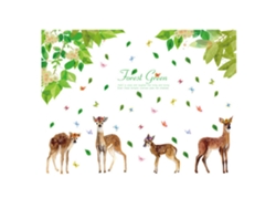 Rebe-adesivo De Parede Paisagem De Floresta Bonita Autocolante Decorativo Para Quarto, Sala De Estar E Casa
