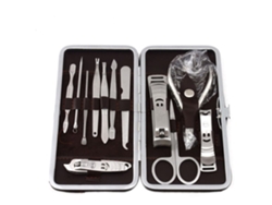Kit De Manicura De 12 Piezas Con Elegante Estuche De Almacenamiento*