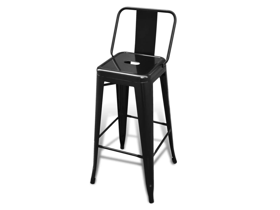 Maison Exclusive - Taburetes De Cocina 4 Unidades Acero Negro