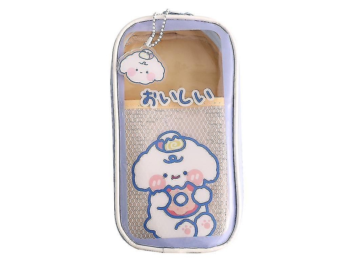 Estuche transparente japonés para estudiantes, estuche para lápices con fotos coloridas de Gusshious