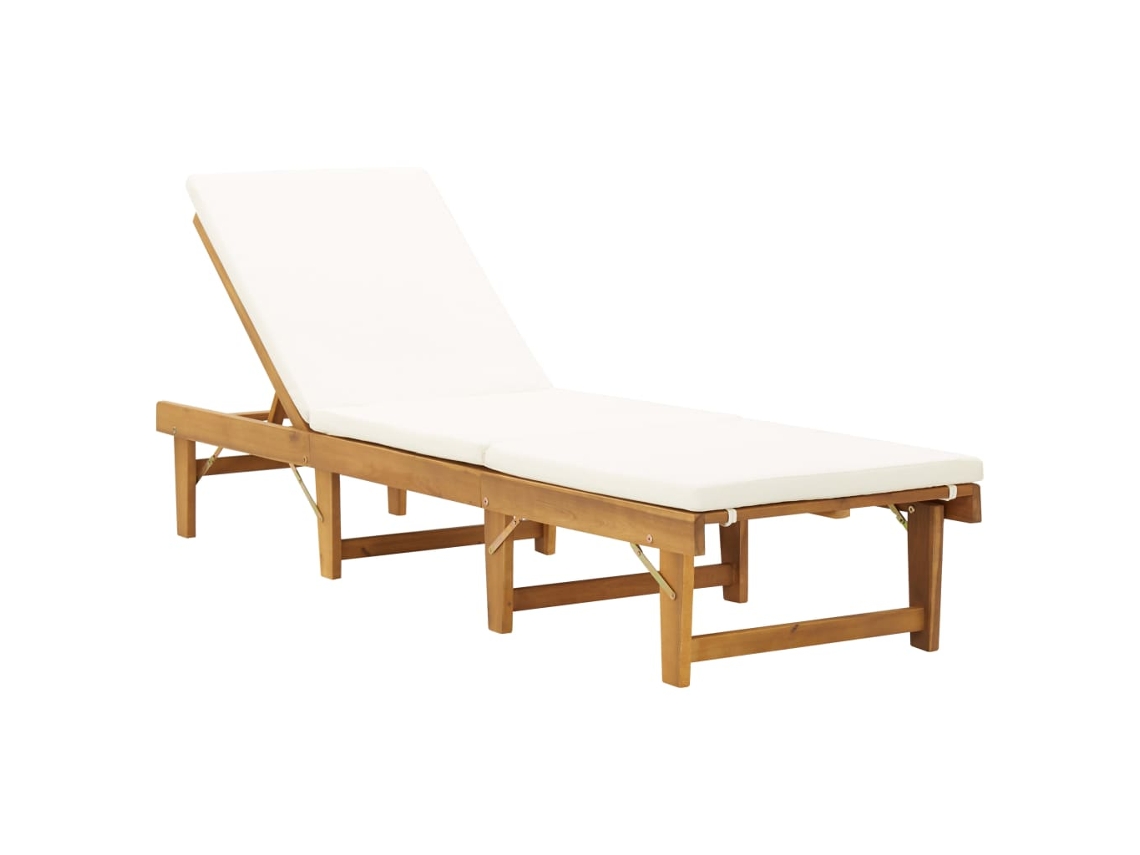 Tumbona VIDAXL Marrón Madera (200x61x86 cm)