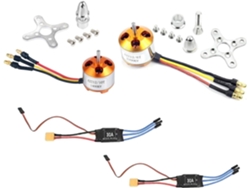 Paquete De 2 Esc Sin Escobillas 2212 De 1400 Kv/2200 Kv Con 10t/6t + Soporte Xt60 De 30 A Para Avión Rc, Cuadricóptero Y Ovni