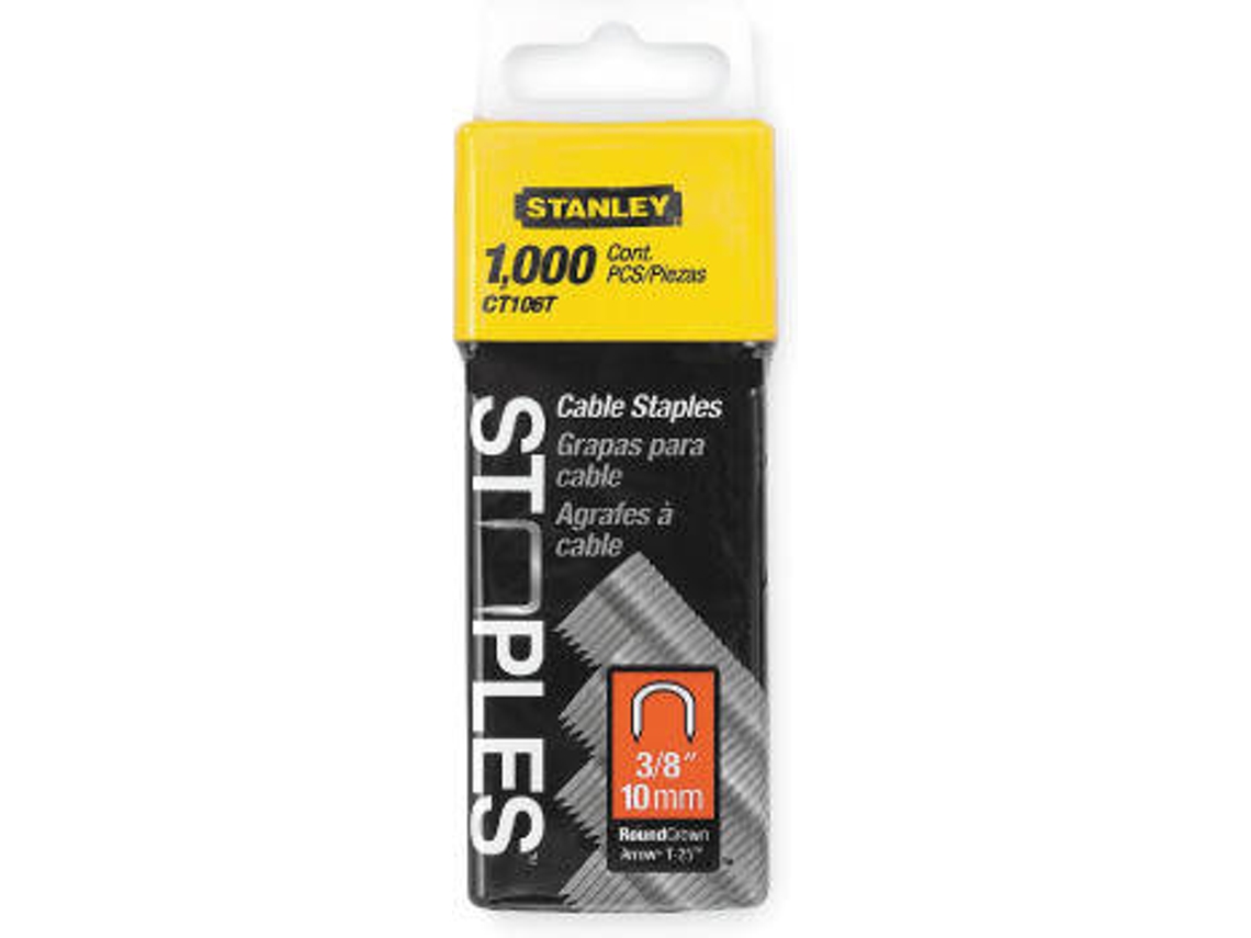 Agrafo para Cable Tipo 7 Stanley (Pack 1000 Uni) 10Mm