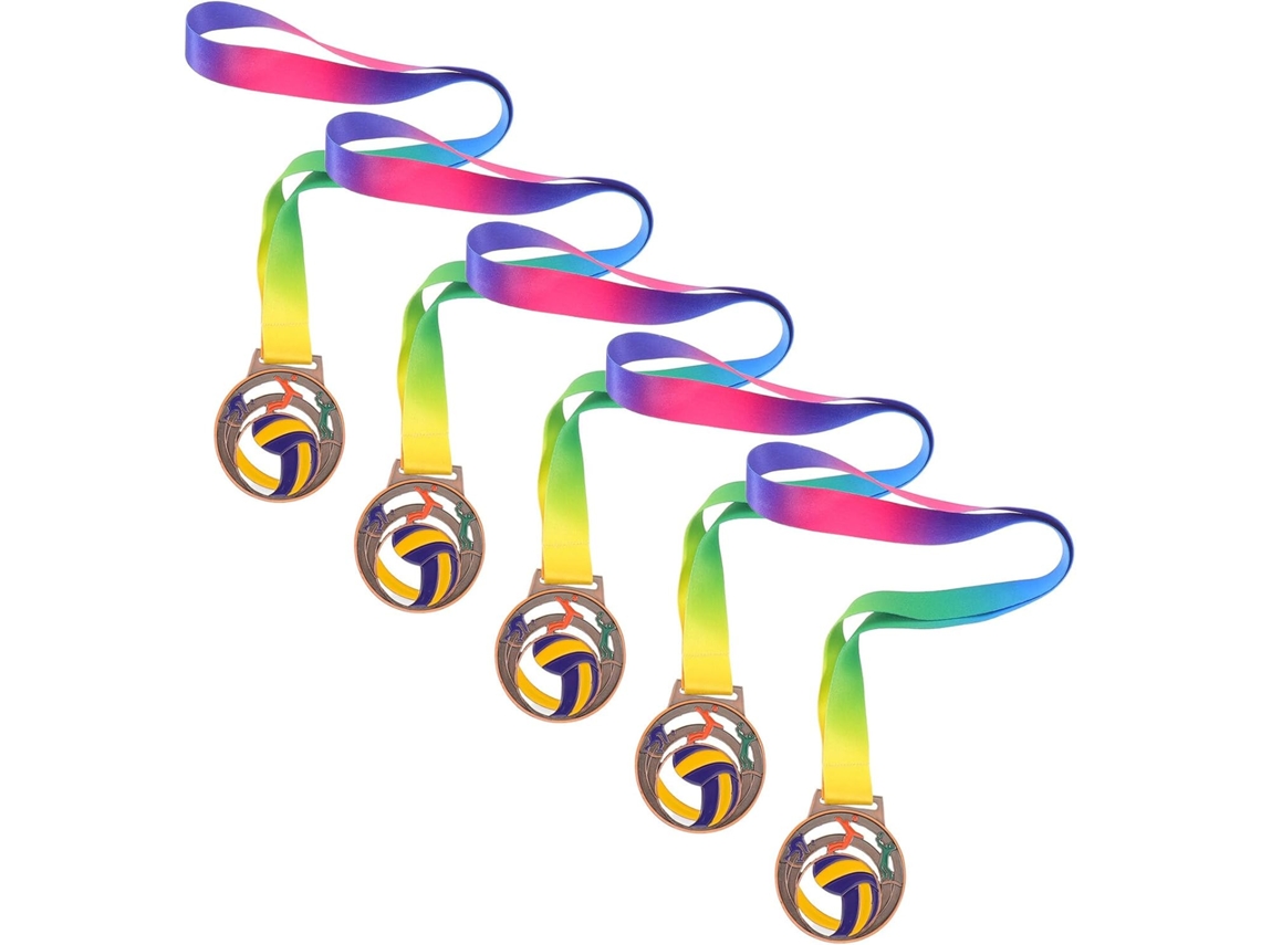 Juego De 5 Medallas De Campeonato De Voleibol