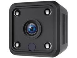 Mini cámara de vigilancia 1080p HD Infrarrojos, Visión Nocturna, Wifi Magnética, Detección de Movimiento. Ideal para el hogar y la oficina Yizhood (Negro)