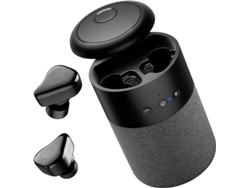 Auriculares Bluetooth 2 en 1 con altavoz y sonido envolvente de 360°, 12 h de duración, para casa, fiesta, exterior y viajes, color negro Yizhood