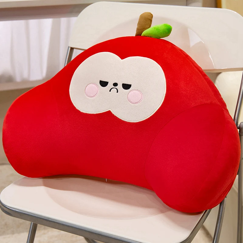 Almohada De Soporte Lumbar Para Adultos Con Diseño De Dibujos Animados (manzana, 45 Cm), Cojín Suave.
