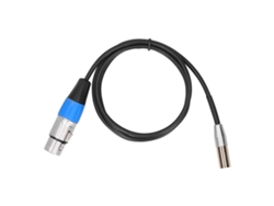 Cable De Audio De 3 Pines Mini Xlr Macho A Xlr Hembra, Aleación De Zinc, 1 Metro