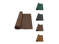 Mimbre Artificial Con Tratamiento Anti-Uv Y 90% de Ocultación Varillas Pppe En Colores Verde Beige Marrón Y Gris Marrón 1 5X3M JARDIN202