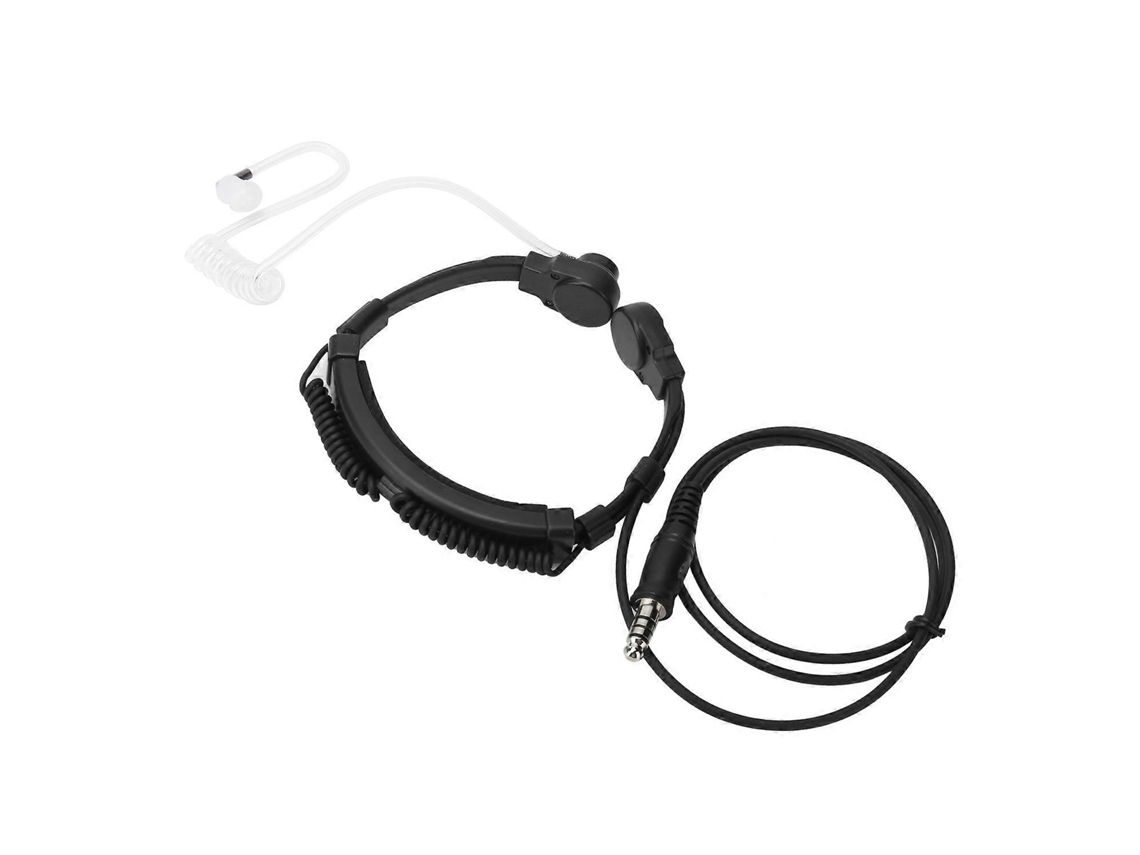 Micrófono de diadema con vibración de garganta telescópico para radio walkie-talkie Chennnls