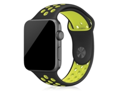 Correa deportiva de silicona compatible con Apple Watch de 38/40/41 mm. Talla S/M. 20 x 2 x 0,2 cm. Color negro.