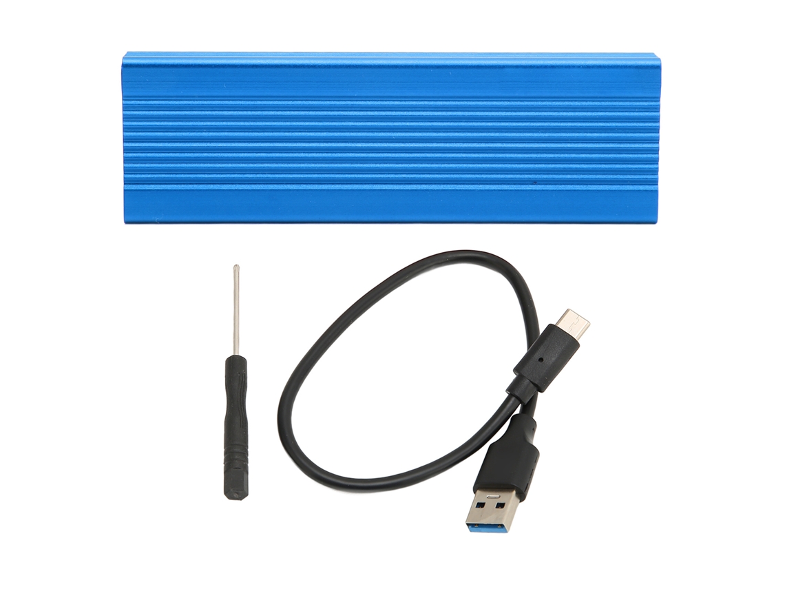 Invólucro M.2 Nvme Sata Ssd Usb3.1 10gbps Alumínio Ultradelgado Plug And Play Para Laptop Azul