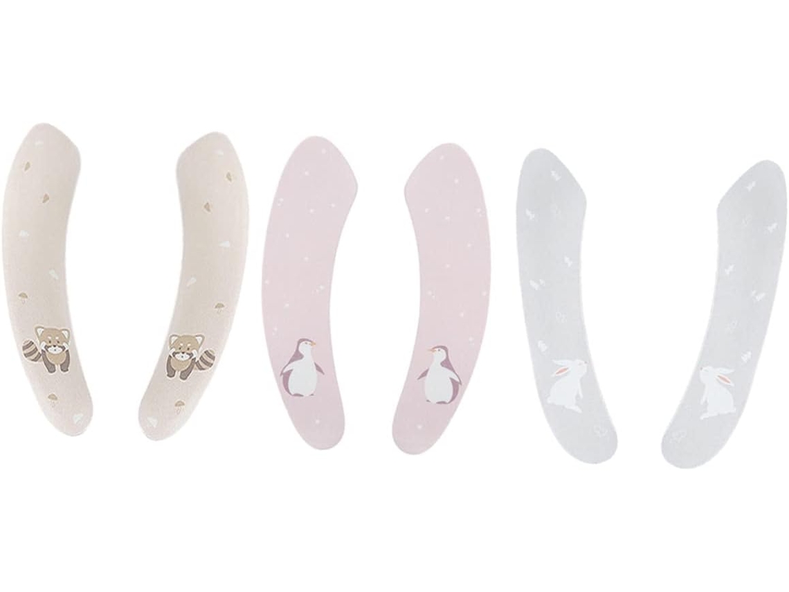 6 Pares De Cojines Universales Autoadhesivos Gruesos Para Inodoro Con Diseño De Conejo Y Pingüino