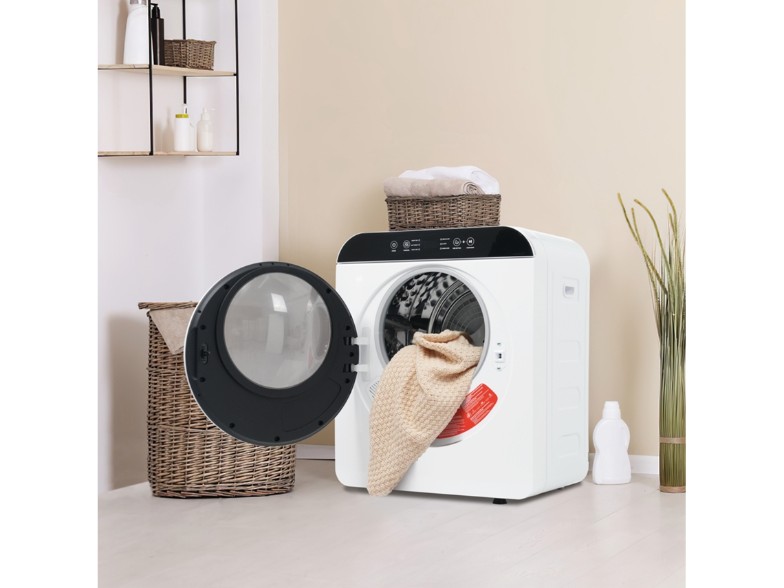 Minisecador de aire de 3 kg, 830 W, 6 programas, esterilización UV, montaje en pared
