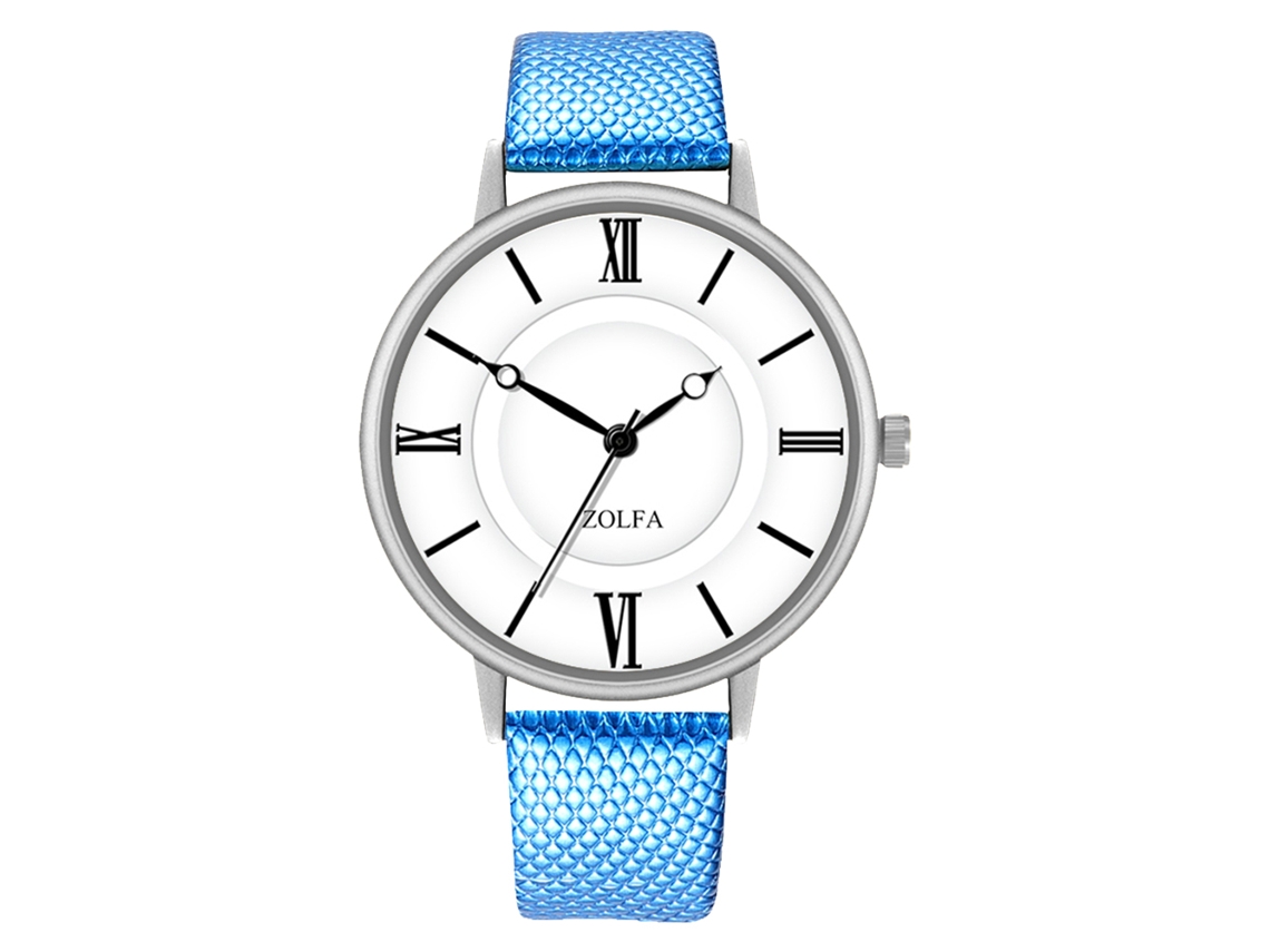 Reloj De Pulsera Unisex Informal Y Moderno Con Movimiento De Cuarzo Azul.