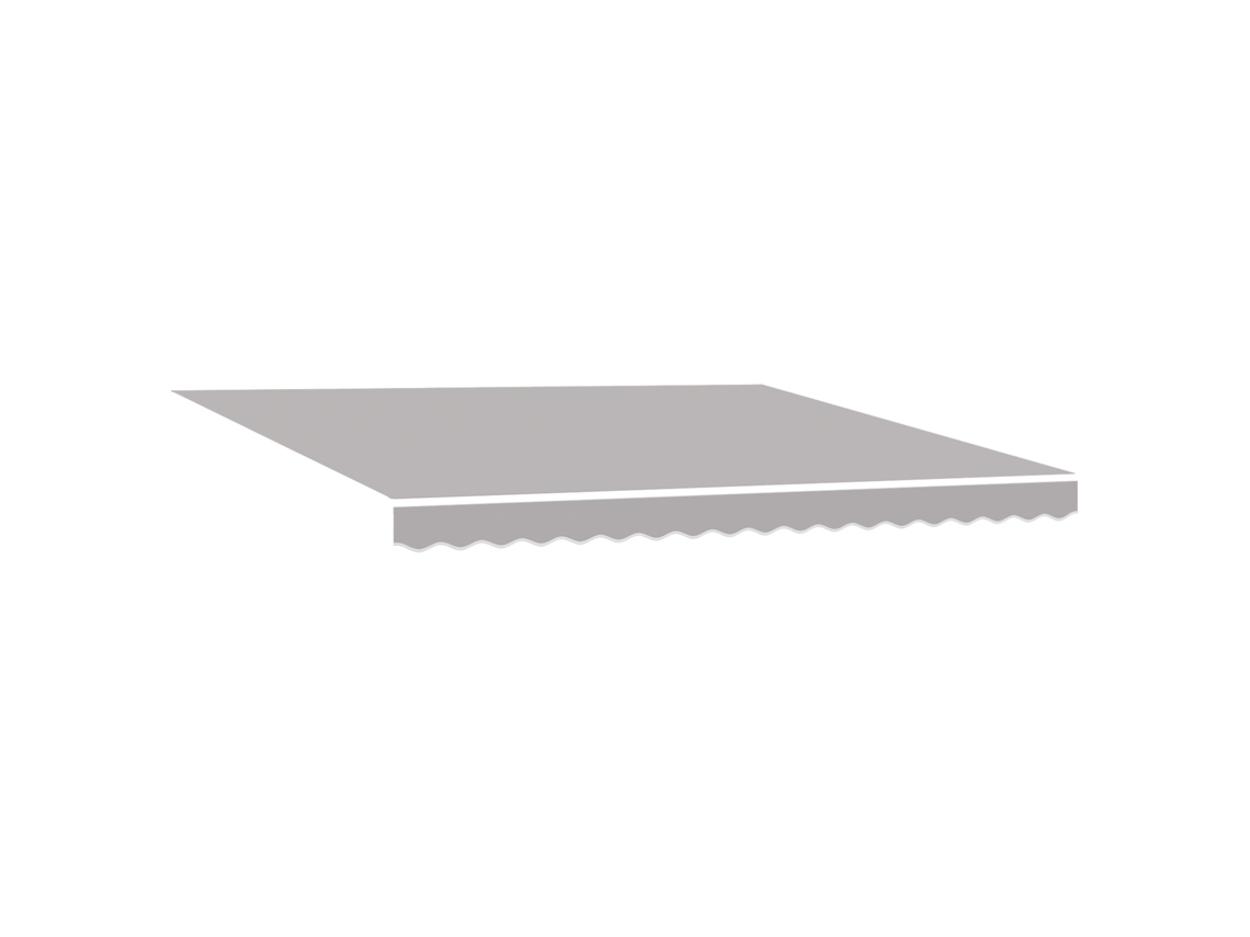 Toldo retráctil manual Vidaxl gris claro de poliéster (400 x 350 cm)