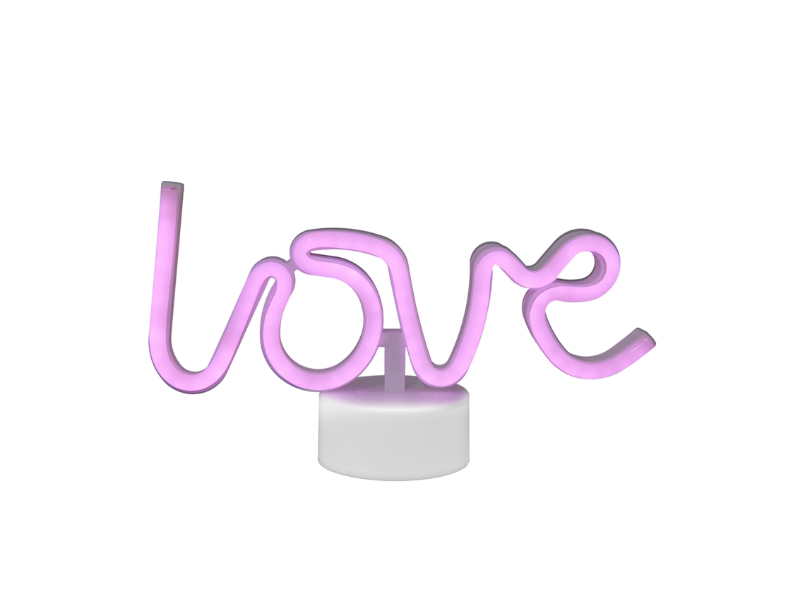 2026-luz Neon De Amor Rosa Con Batería Led Signo Con Base Para Hogar Dormitorio Niño Habitación Decoración